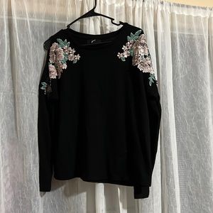 GNW cold shoulder sweater floral